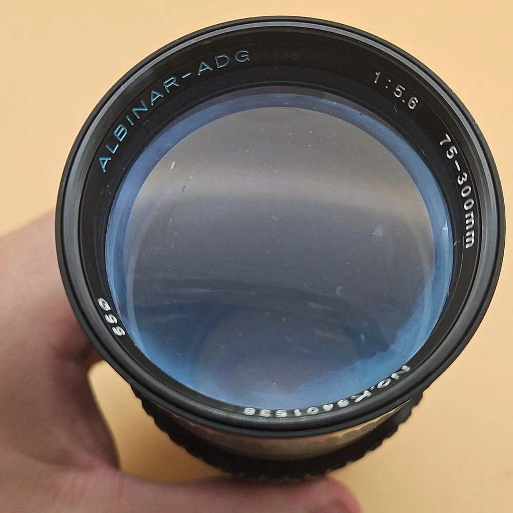 Albinar ADG 75-300mm Telephoto Zoom Lens f/5.6 Canon Mount W/ Carrying Case